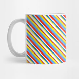 Primary Color Neck Gator Diagonal Stripes Primary Colors Mug